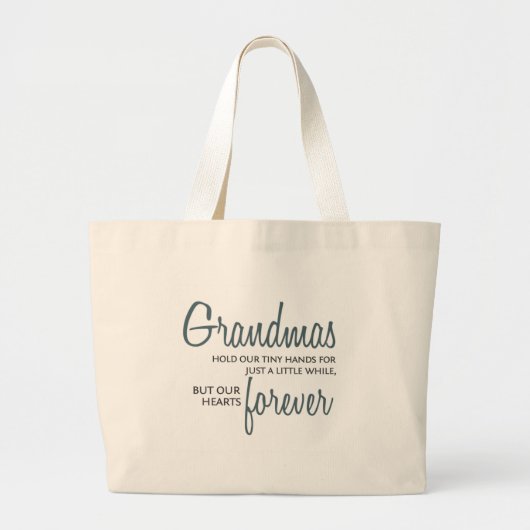 Grandmas Forever blue Grote Tote Bag (Voorkant)