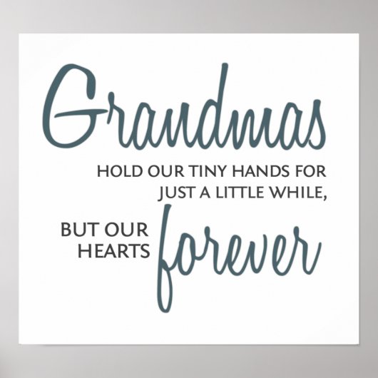 Grandmas Forever blue Poster (Voorkant)