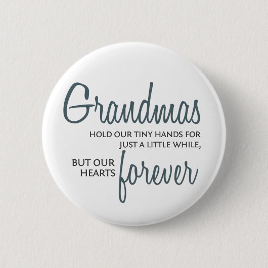 Grandmas Forever blue Ronde Button 5,7 Cm (Voorkant)