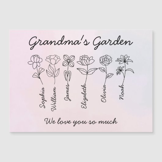 GRANDMA'S GARDEN - CU MAGNETISCHE UITNODIGING (Voorkant)