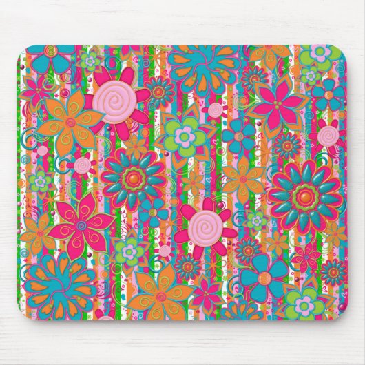 Grandmas Garden Flowers Mousepad Muismat (Voorkant)