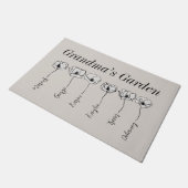 Grandma's Garden Magnolia Flowers Custom Grandkid Deurmat (Schuin)