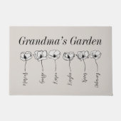 Grandma's Garden Magnolia Flowers Custom Grandkid Deurmat (Voorkant)