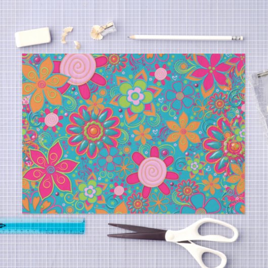 Grandma's Garden-TISSUE WRAPPING PAPER 05 Tissuepapier (Craft)