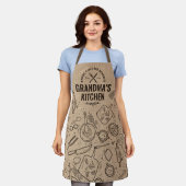 Grandmas Gift Nana Burlap Kitchen Baking Apron  Schort (Gedragen)
