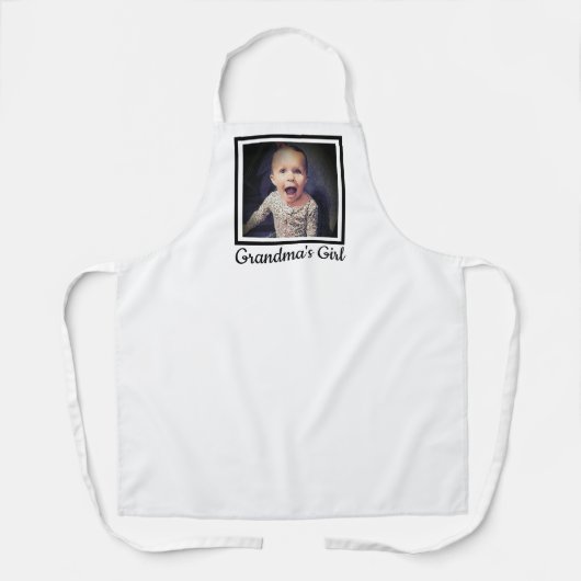 Grandmas Girl Custom Photo Cooking Schort (Voorkant)