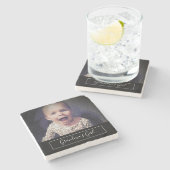 Grandmas Girl Custom Photo Stenen Onderzetter (Zijkant)