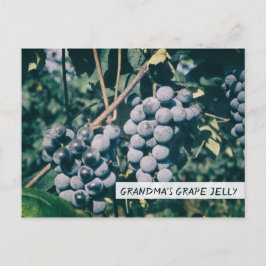 Grandma's Grape Jelly Recipe Paarse Grapes Jam Briefkaart