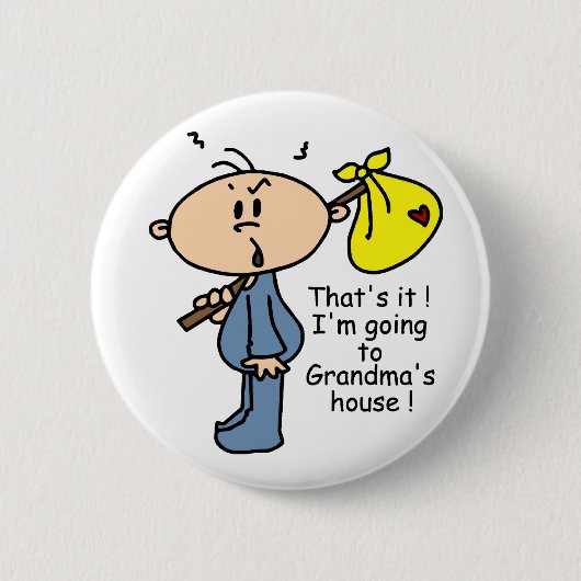 Grandma's House Baby (BLUE) Ronde Button 5,7 Cm (Voorkant)