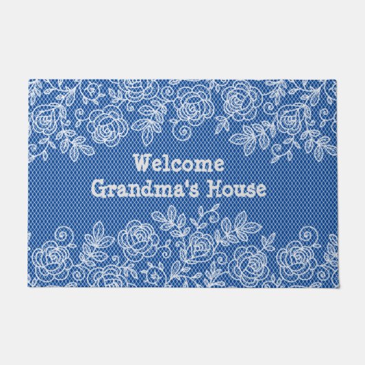 Grandmas House Lace Personalize Deurmat (Voorkant)