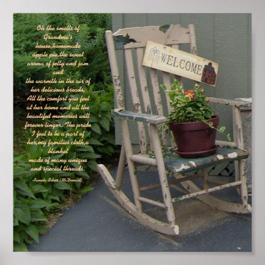 Grandma's House-Poem-Poster Poster (Voorkant)