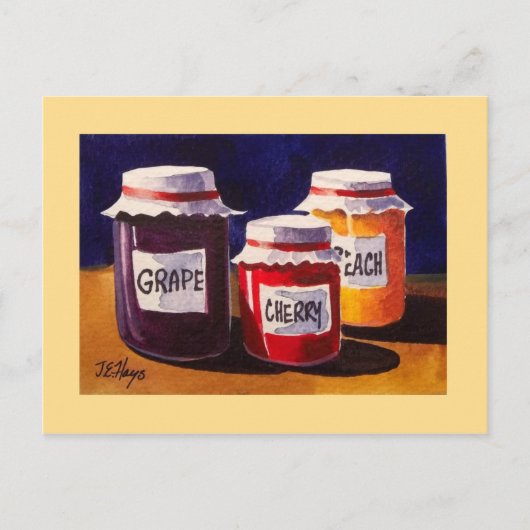 Grandma's Jelly Jars Post Card Briefkaart (Voorkant)