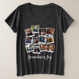 Grandma's Joy Photo Lijst Collage Modern Trendy Grote Maat T-shirt