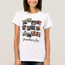 Grandma's Joy Photo Lijst Collage Modern Trendy T- T-shirt