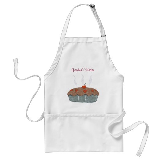 Grandma's Kitchen Cherry Pie Apron Standaard Schort (Voorkant)