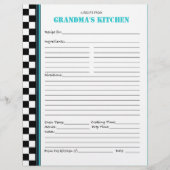 Grandma's Kitchen Gecontkered Recipe Stencil (Voorkant)