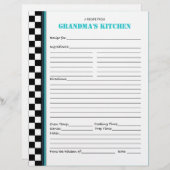 Grandma's Kitchen Gecontkered Recipe Stencil (Voorkant / Achterkant)