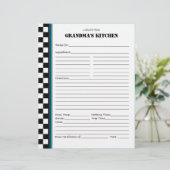 Grandma's Kitchen Gecontkered Recipe Stencil (Staand voorkant)