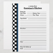 Grandmas Kitchen Gecontroleerde Blue Accent Recipe (Voorkant / Achterkant)