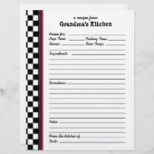 Grandmas Kitchen Gecontroleerde Red Accent Recippa (Voorkant / Achterkant)