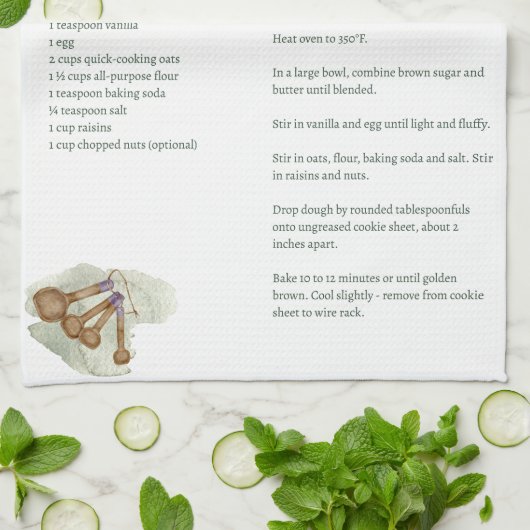 Grandma's Kitchen | Gepersonaliseerd koekjesrecept Theedoek (Gevouwen)