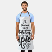 Grandma's Kitchen | Gepersonaliseerde koffie-bijen Schort (Gedragen)