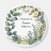 Grandma's Kitchen | Gepersonaliseerde Waterverf Wr Magneet (Voorkant)