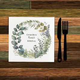 Grandma's Kitchen | Gepersonaliseerde Waterverf Wr Servet