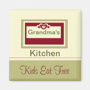 GRANDMA'S KITCHEN/KINDER EAT FREE MAGNET