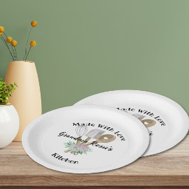 Grandma's Kitchen | Made with Love Personalized Papieren Bordje