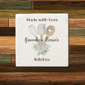 Grandma's Kitchen | Made with Love Personalized Stenen Onderzetter