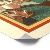 Grandmas Kitchen, midden eeuw Modern Retro Kitsch Poster (Hoek)