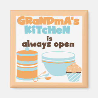 Grandma's Kitchen Open altijd T-shirts en cadeaus Magneet