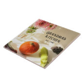 Grandma's Kitchen Personalized Ceramic Tile Gift Tegeltje (Zijkant)