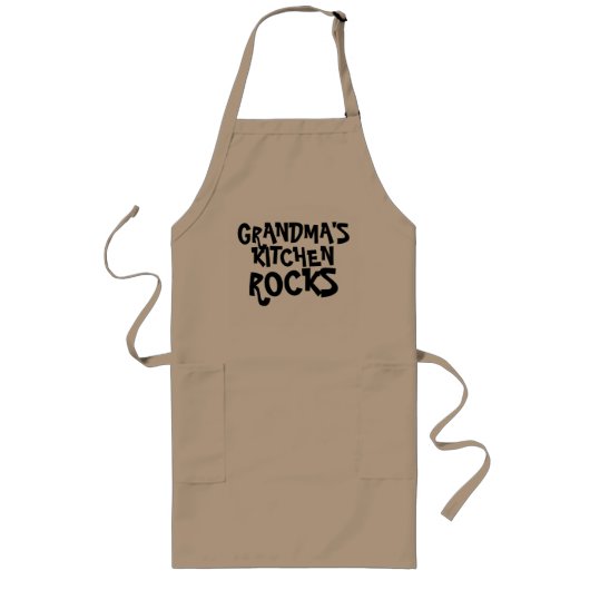GRANDMA'S KITCHEN ROCKS, APRON LANG SCHORT (Voorkant)