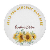 Grandma's Kitchen Waterverf Sunflower Farmhouse Snijplank (Voorkant)