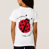 Grandma's Little Ladybug Girly Kinder Cartoon T-shirt (Achterkant)