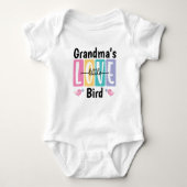 Grandma's Little Love Bird Custom Girl's Romper (Voorkant)