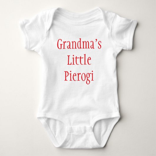 "Grandma's Little Pierogi" Classic Baby Bodysuit (Voorkant)