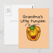 Grandma's Little Pumpkin T-shirts en giften Briefkaart (Voorkant / Achterkant)