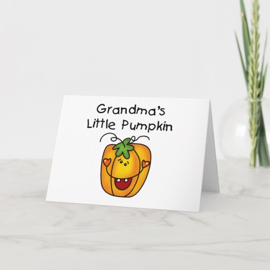 Grandma's Little Pumpkin T-shirts en giften Kaart (Voorkant)