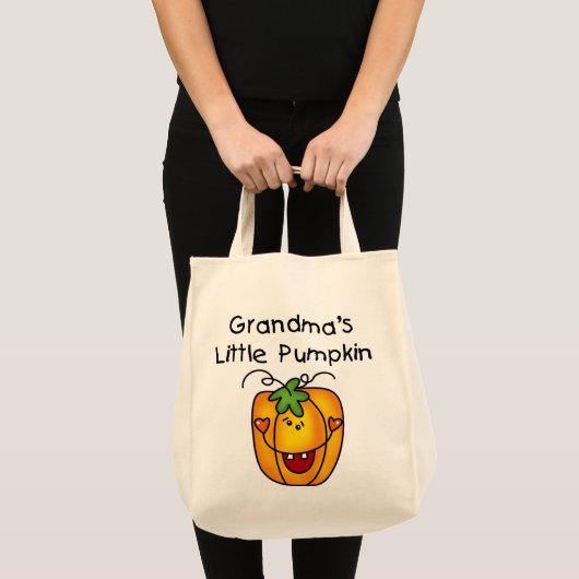 Grandma's Little Pumpkin T-shirts en giften Tote Bag (Voorkant (product))