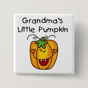 Grandma's Little Pumpkin T-shirts en giften Vierkante Button 5,1 Cm
