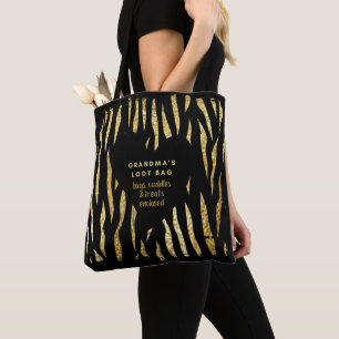 Grandmas Loot Bag Hugs Cuddles and Trees Enclosed Tote Bag