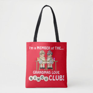 Grandmas love Bingo Club canvas tas