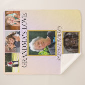 Grandma's Love Family & Pet Tribute Sherpa Deken (Voorkant (horizontaal))
