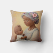 Grandma's loving look wool design kussen (Achterkant)