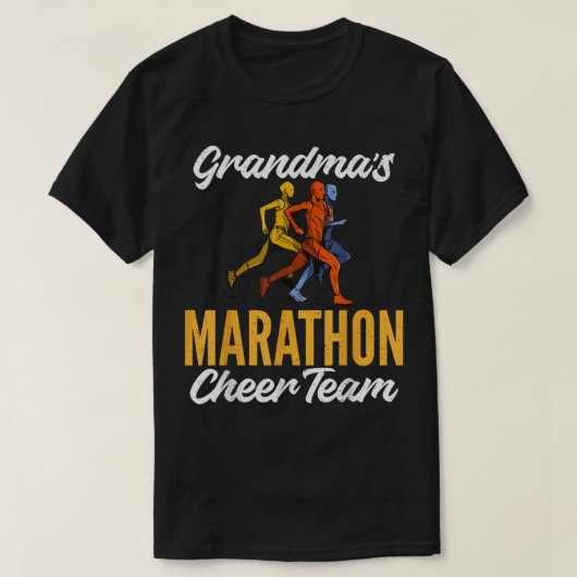Grandmas Marathon Cheer Team Marathon Marathon Mar T-shirt (Design voorkant)