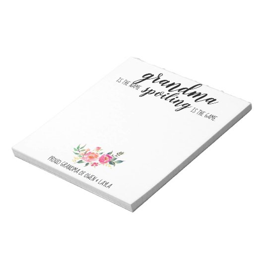 Grandma's Note Pad Notitieblok (Linkerzijde)