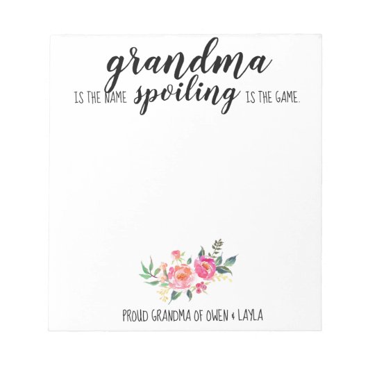 Grandma's Note Pad Notitieblok (Voorkant)
